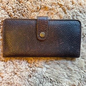 Portland Leather Pebbled Cold brew Snap Wallet